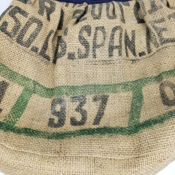 Burlap Coffee Sack Shoulder Bag Lined Unique Hippie Boho Free Spirit Graphic - Picture 9 of 16